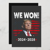 誇りあるマガ大統領トランプが勝利した就任式の日 招待状 (正面/裏面)