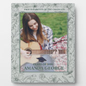 誇りある両親の卒業写真記念品 フォトプラーク (正面)