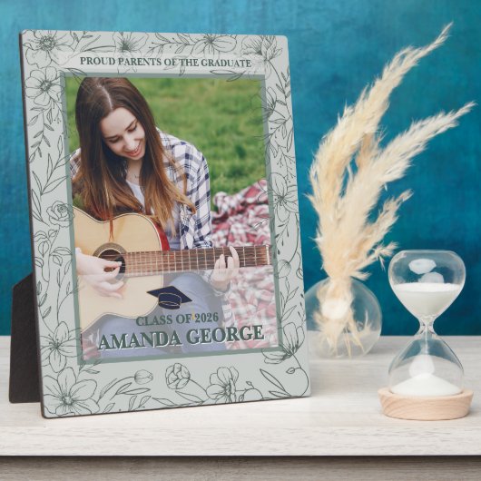 誇りある両親の卒業写真記念品 フォトプラーク (側面)