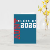 誇りある叔母 2026年卒業 イラスト カード (黄色い花)