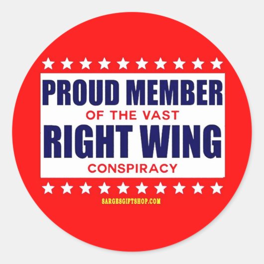 誇りある右派陰謀論のメンバー ラウンドシール (正面)