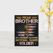 誇りある国軍兵士の兄弟、退役軍人よ カード (黄色い花)