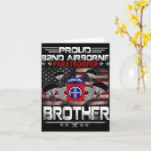 誇りある第82空挺師団のパラシュート部隊の兄弟たち 米国旗 カード (黄色い花)