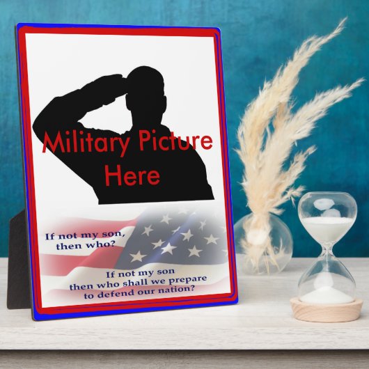誇りある軍人の息子のフレーム フォトプラーク (側面)