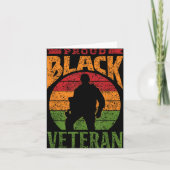 誇りある黒人ベテラン兵士アフリカ系アメリカ人ミリ カード (正面)