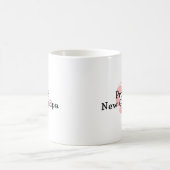 誇りたっぷりの新祖父 ベイビーガールの足跡 コーヒーマグカップ (中央)