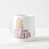 誇りたっぷりの新米ナナTシャツ コーヒーマグカップ (正面左)