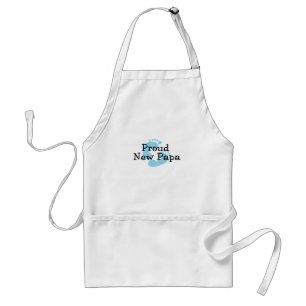 誇りたっぷりの新米パパ 赤ちゃんの足跡 ベイビーボーイ スタンダードエプロン