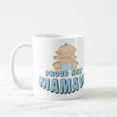 誇りたっぷりの新米ママオTシャツ コーヒーマグカップ (左)