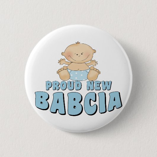 誇りたっぷりの新米Babcia Tシャツデザイン 缶バッジ (正面)