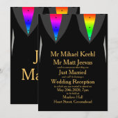 誇りと愛に満ちたゲイの歓迎会への招待 招待状 (正面/裏面)