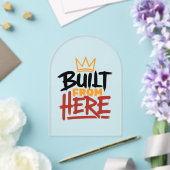 誇りと本物らしさの表現「Built From Here」 アクリル招待状 (インサイチュ (ウェディング))