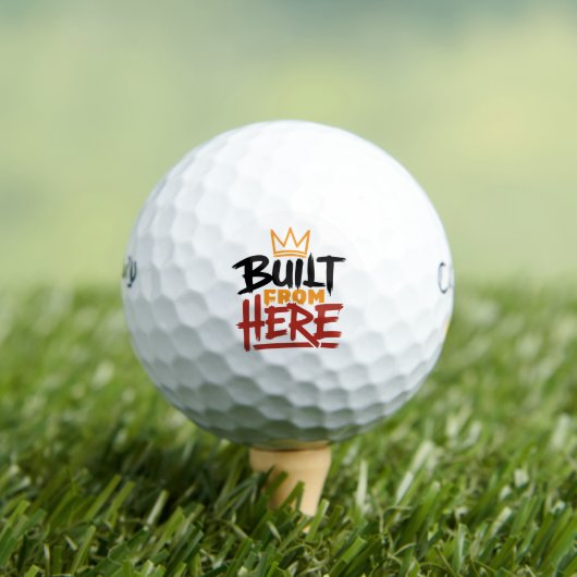 誇りと本物らしさの表現「Built From Here」 ゴルフボール (インサイチュ 木)