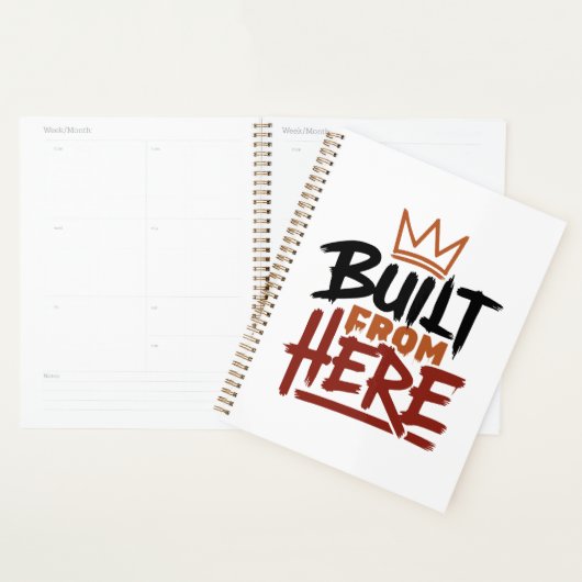 誇りと本物らしさの表現「Built From Here」 プランナー手帳 (ディスプレー)