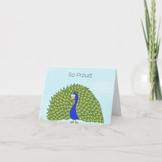誇りと自信のピーコックカード カード (正面)