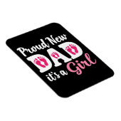 誇りな新しいパパ！女の子だよ！性別発表 これからパパに  マグネット (右側)