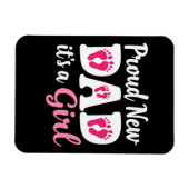 誇りな新しいパパ！女の子だよ！性別発表 これからパパに  マグネット (横)