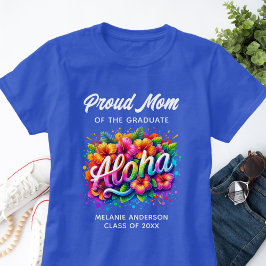 "誇りな母より　卒業おめでとう" アロハ卒業おめでとう Tシャツ
