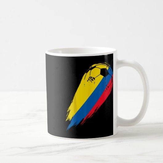 誇りのコロンビアのサッカー選手 コーヒーマグカップ (右)