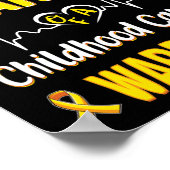 誇りを持ったおじいちゃん小児癌戦士認識度r ポスター (角)