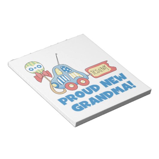 誇りを持ったおばあちゃん男の子のプレゼント ノートパッド (アングル)