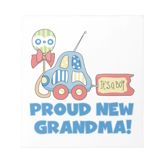 誇りを持ったおばあちゃん男の子のプレゼント ノートパッド (正面)