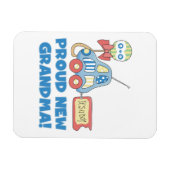 誇りを持ったおばあちゃん男の子のプレゼント マグネット (横)