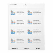 誇りを持ったおばあちゃん男の子のプレゼント ラベル (フルシート)