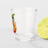 誇りを持ったおもしろいChili On Fire 与え Thumbの消防士 ショットグラス (右)