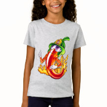 誇りを持ったおもしろいChili On Fire 与え Thumbの消防士