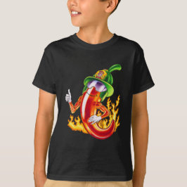 誇りを持ったおもしろいChili On Fire 与え Thumbの消防士 Tシャツ