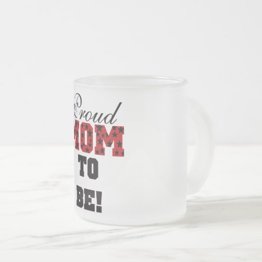 誇りを持ったお母さんTシャツとプレゼント フロストグラスマグカップ (正面右)