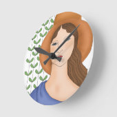 誇りを持ったすオーガニックる ラウンド壁時計 (傾斜)