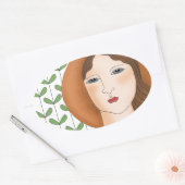 誇りを持ったすオーガニックる 楕円形シール (封筒)