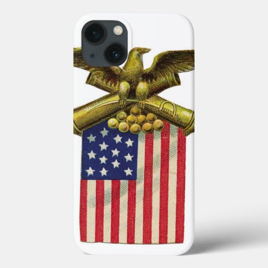誇りを持ったで愛国心が強い米国の旗のワシの赤白青 Case-Mate iPhoneケース (裏面)