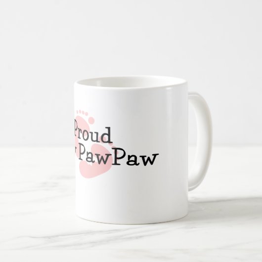 誇りを持ったで新しいパパイヤの女の赤ちゃんの足跡 コーヒーマグカップ (正面右)