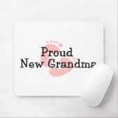 誇りを持ったで新しい祖母の女の赤ちゃんの足跡 マウスパッド (マウス)