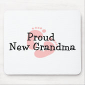 誇りを持ったで新しい祖母の女の赤ちゃんの足跡 マウスパッド (正面)