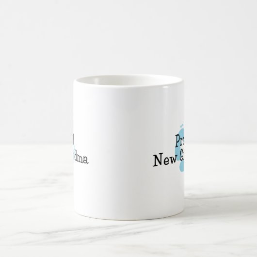 誇りを持ったで新しい祖母の男の赤ちゃんの足跡 コーヒーマグカップ (中央)