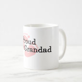 誇りを持ったで新しい祖父の女の赤ちゃんの足跡 コーヒーマグカップ (正面右)