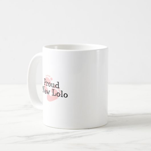誇りを持ったで新しいLoloの女の赤ちゃんの足跡 コーヒーマグカップ (正面左)