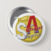 誇りを持ったで無神論的で懐疑的なボタン 缶バッジ (正面&裏面)