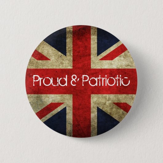 誇りを持ったで、愛国心が強い英国旗のバッジ 缶バッジ (正面)