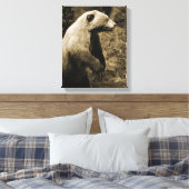 誇りを持ったなくま キャンバスプリント (インサイチュ (寝室))