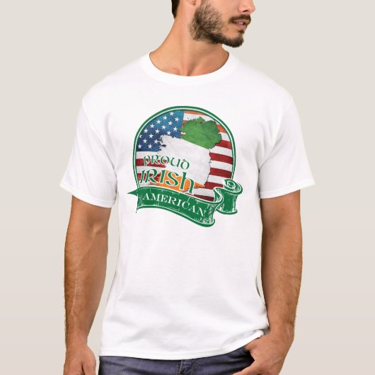 誇りを持ったなアイルランドのアメリカのティー Tシャツ (正面)