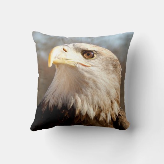誇りを持ったなアメリカの白頭鷲 クッション (裏面)
