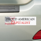 誇りを持ったなアメリカの資本家 バンパーステッカー (車上)