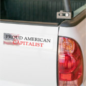 誇りを持ったなアメリカの資本家 バンパーステッカー (トラック上)