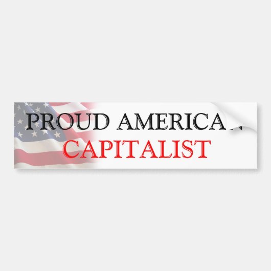 誇りを持ったなアメリカの資本家 バンパーステッカー (正面)