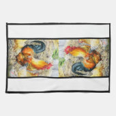 誇りを持ったなオンドリ キッチンタオル (横)